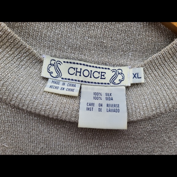 🚨 SOLD 🚨 Vintage Silk Mock Turtleneck - Picture 5 of 7